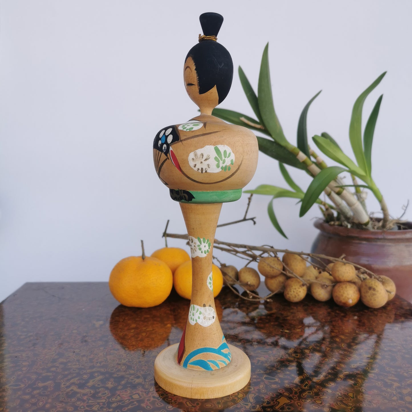 Poupée Kokeshi créative vintage primée par Torao Hosaka « Maiko ».