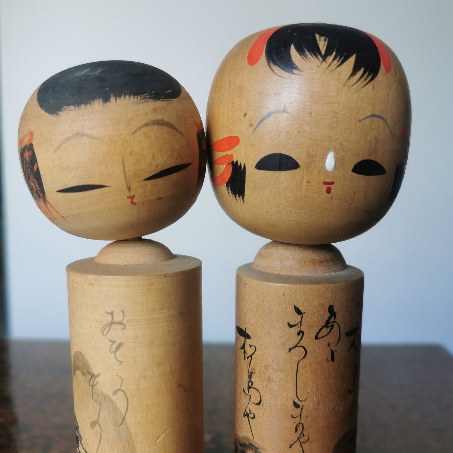 Lot de Poupées Kokeshi Vintage - Souvenir Retro Showa