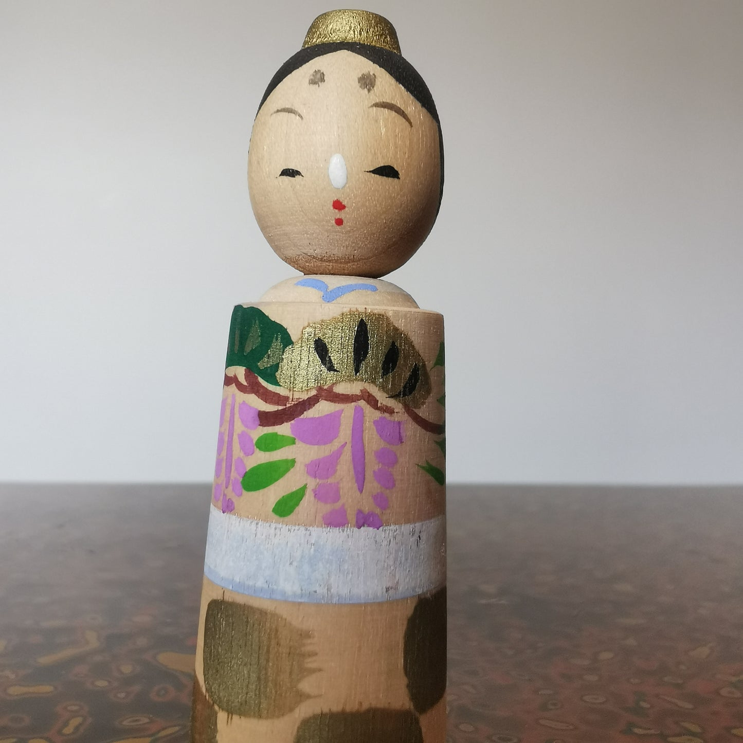 Poupée Kokeshi miniature rétro Showa en couple. Poupées Hina Matsuri