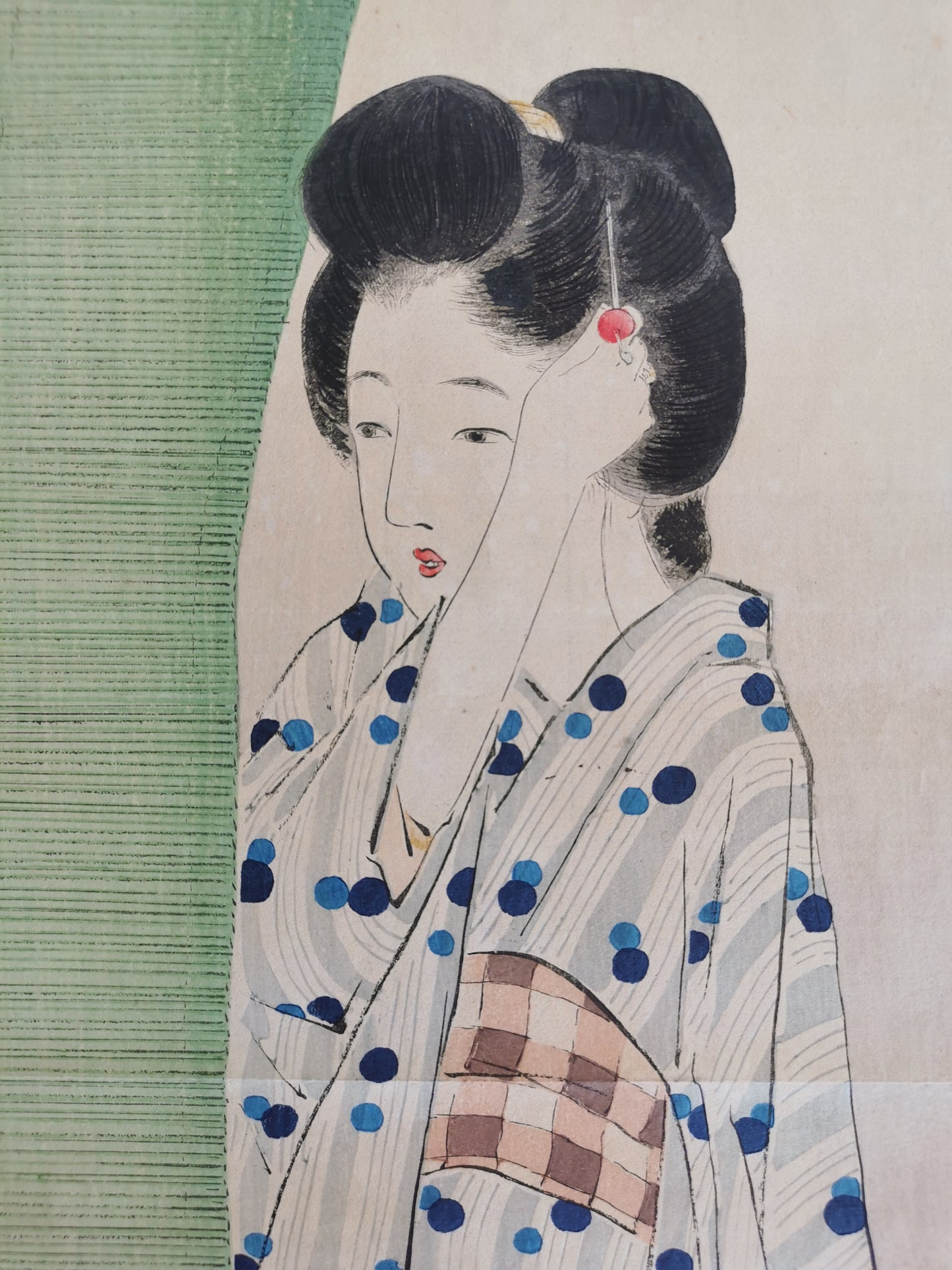 Estampe Kuchi-e Japonaise – Lot de deux gravures originales de Takeuchi Keishu, Ères Meiji et Taisho