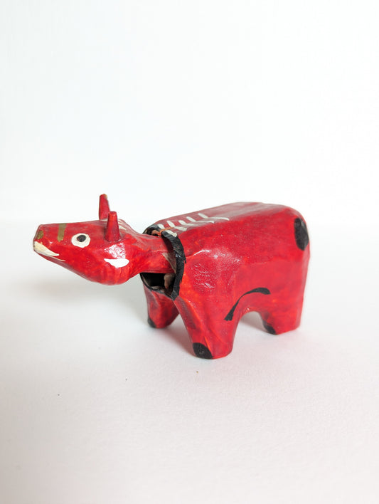 Vache folklorique du Japon, Akabeko en papier mâché