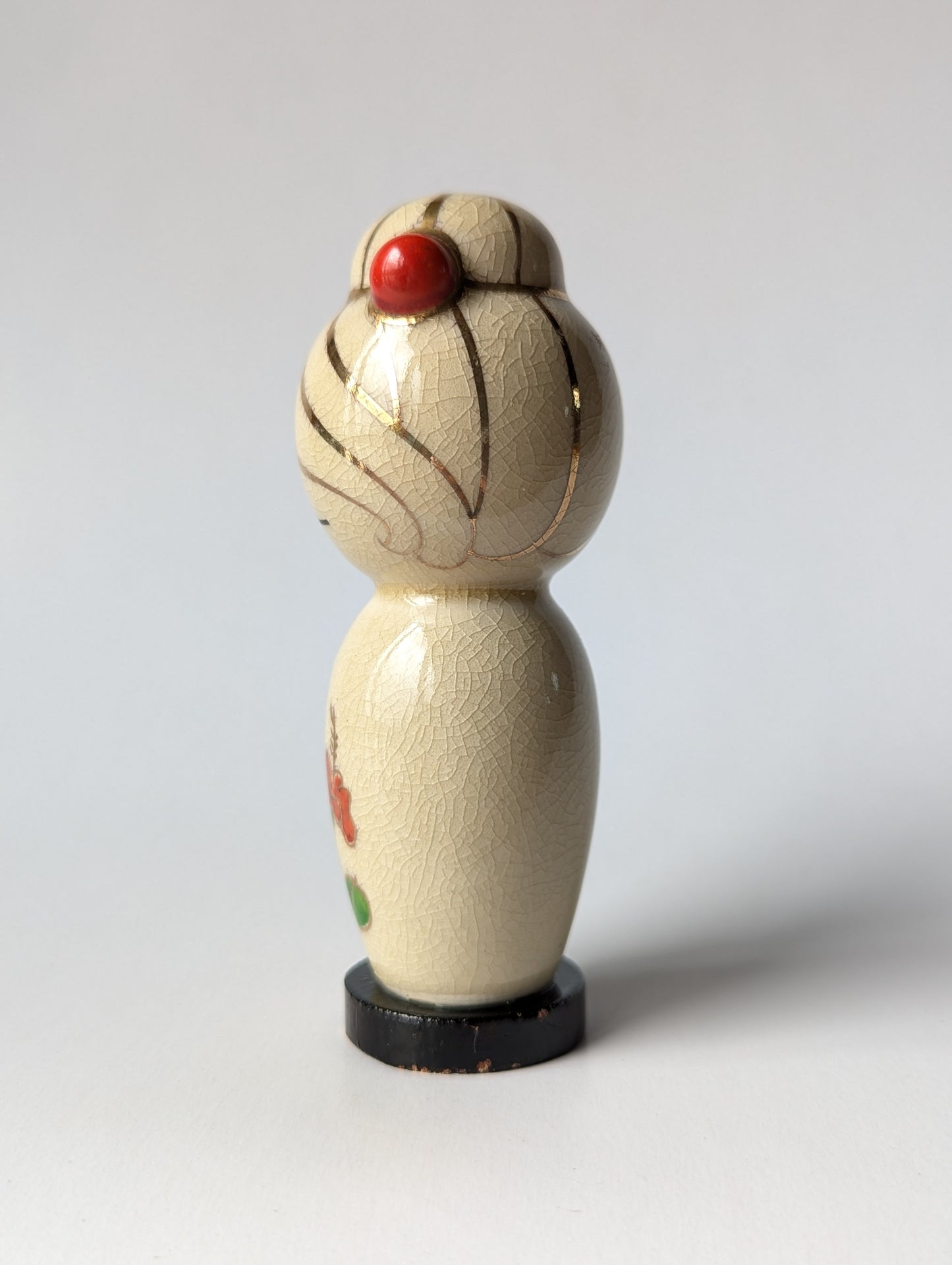 Ravissante Kokeshi en Céramique Satsuma-yaki des Années 70.