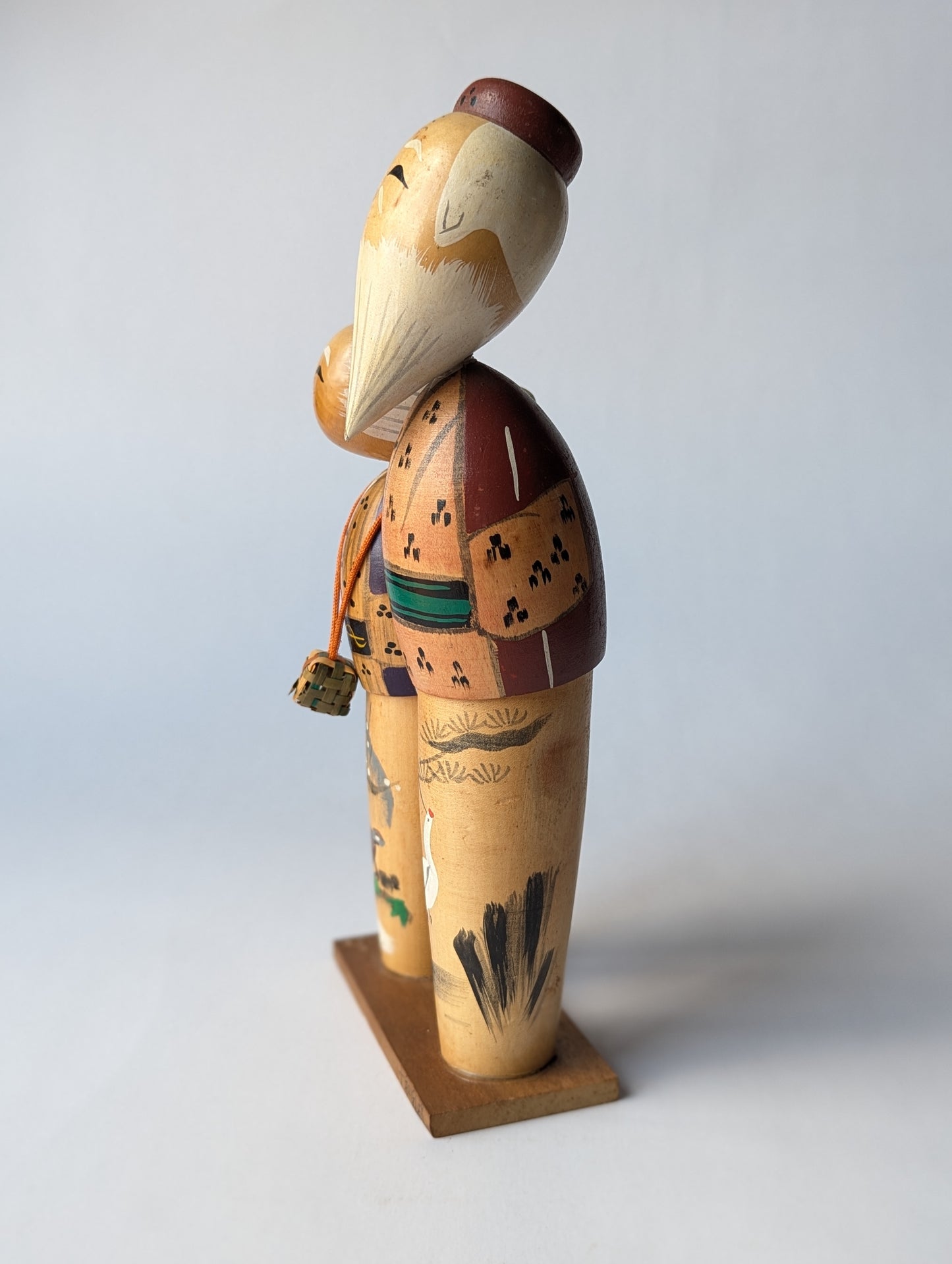 Poupées Kokeshi vintage, 'vieux couple', grand-mère grand-père