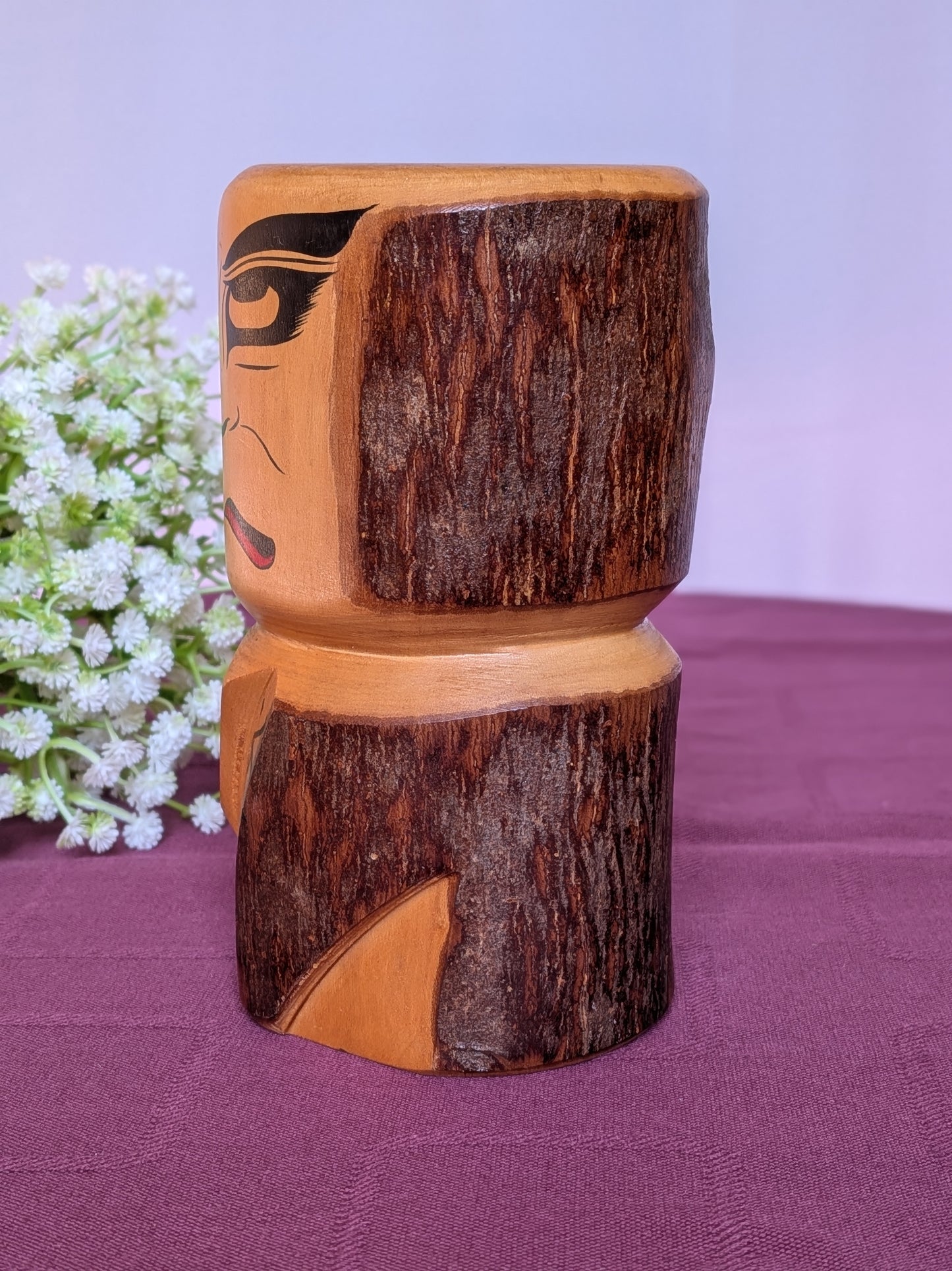 Poupée style Kokeshi Japonaise Authentique : "Hachijō Nagashi",  Kabuki