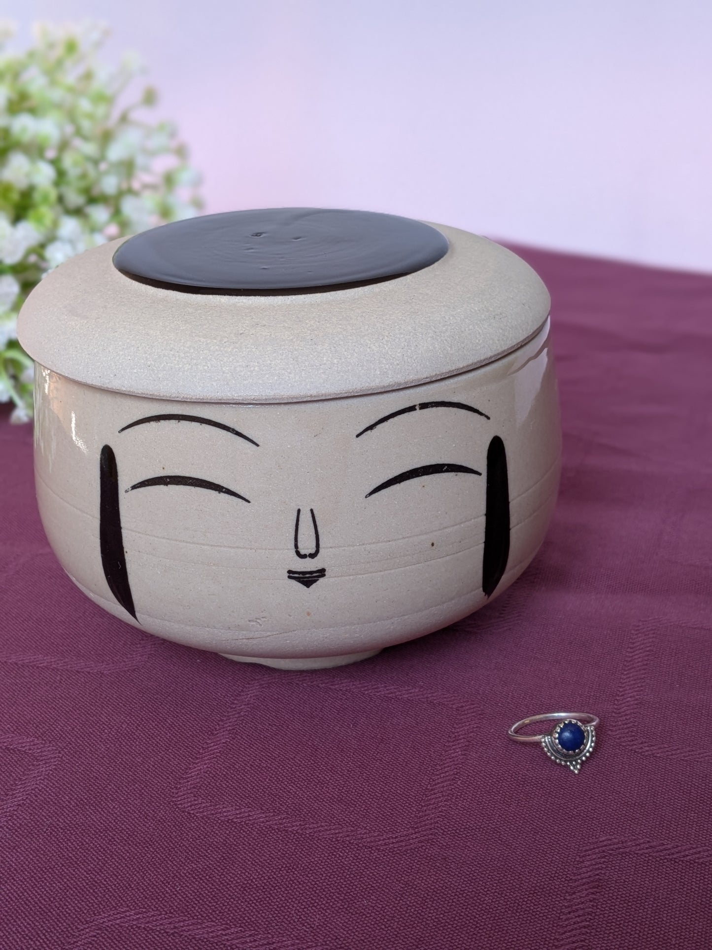 Boîte en Céramique inspiration "Kokeshi" - Artisanat Minimaliste