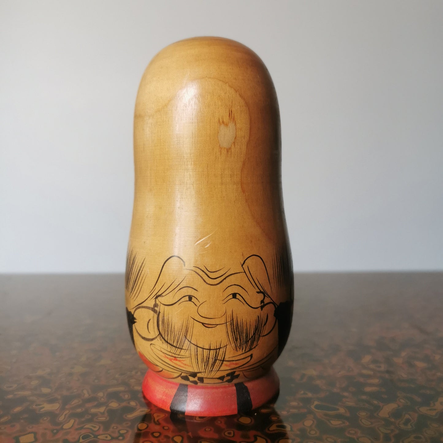 Figurine Vintage de Fukurokuju – Dieu du Bonheur, de la Richesse et de la Longévité