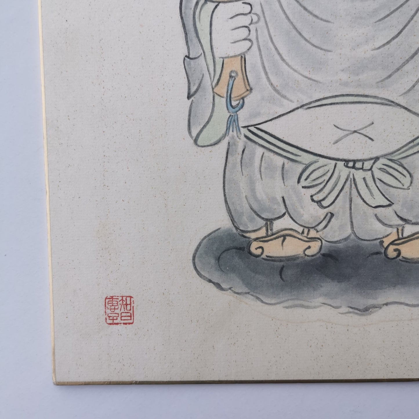 Shichifukujin, Sept divinités du bonheur: Daikokuten. Peinture sur Shikishi.