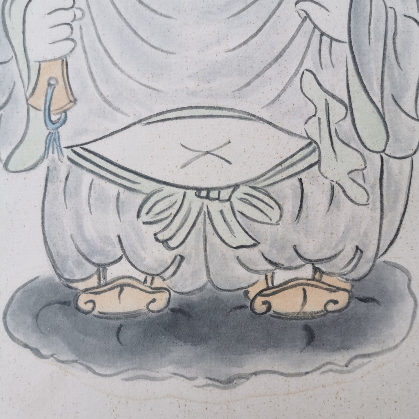 Shichifukujin, Sept divinités du bonheur: Daikokuten. Peinture sur Shikishi.