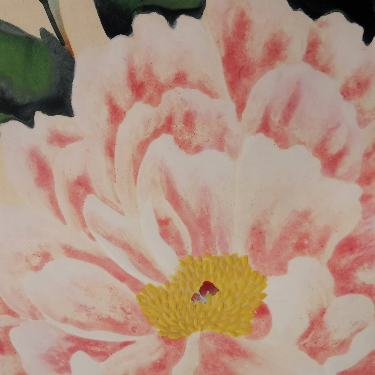 Fleur de pivoine, Shikishi Japonais