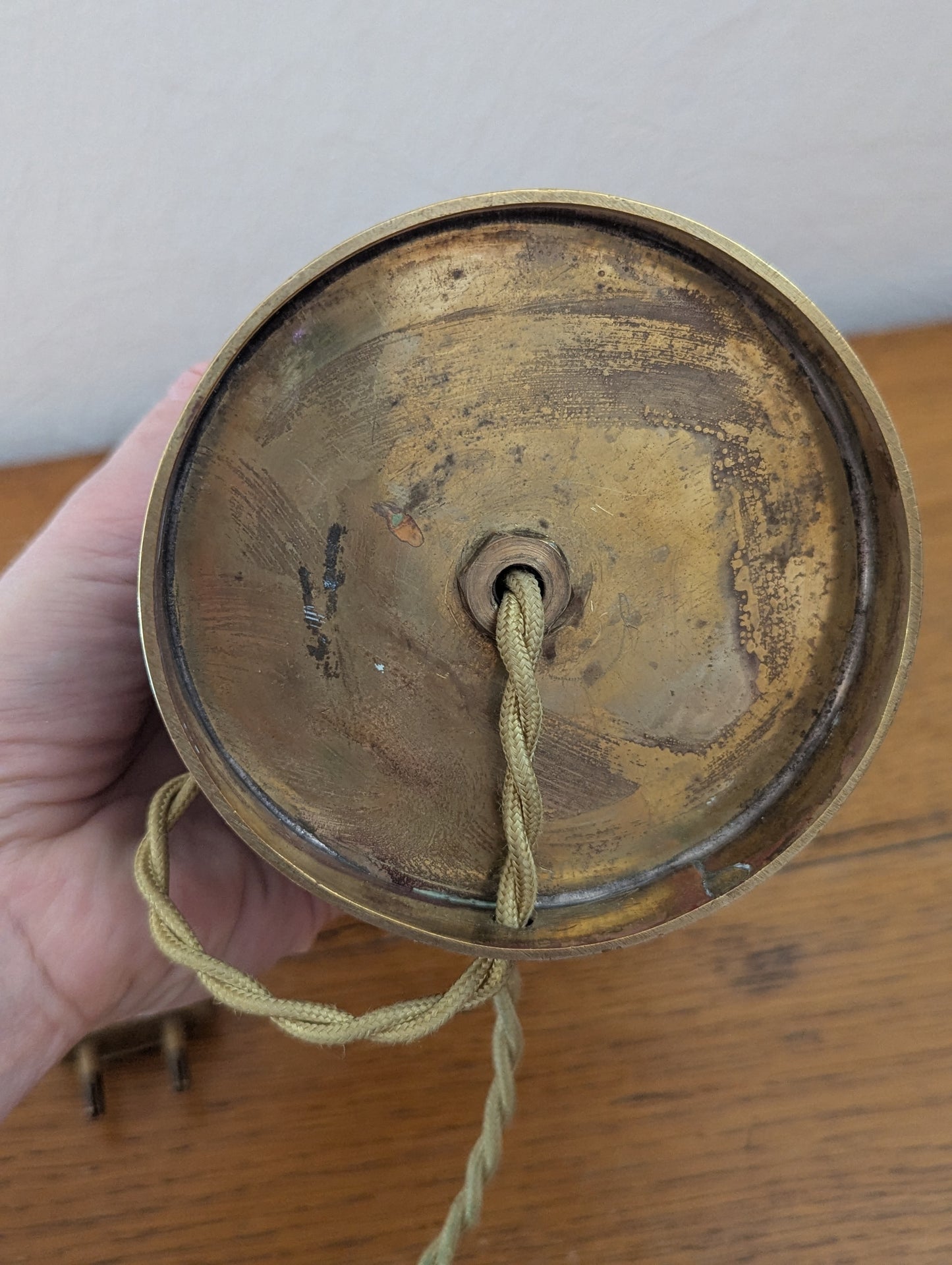 Lampe artisanale vintage avec Kokeshi japonaise de Gunma (signée Sansaku Sekiguchi)